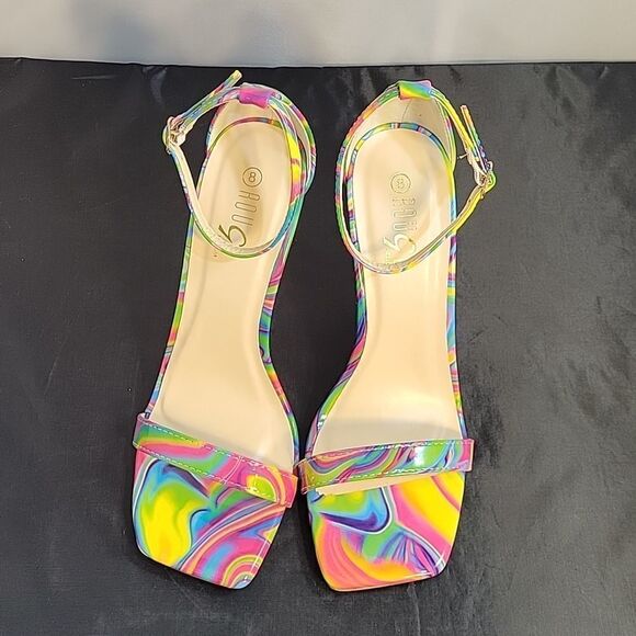 BRAND NEW ROUGE HELUIM SQUARE TOE OPEN TOE ADJUSTABLE BUCKLE  STRAP SANDAL G1 - Picture 3 of 14